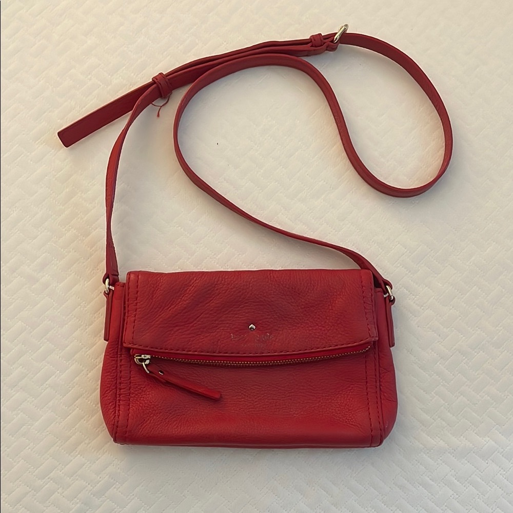 Kate Spade Red Crossbody Bag with Adjustable Strap